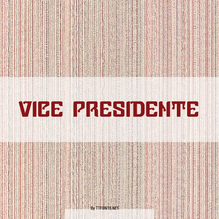 Vice Presidente example